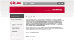 Desktop Screenshot of camararioja.adrformacion.com